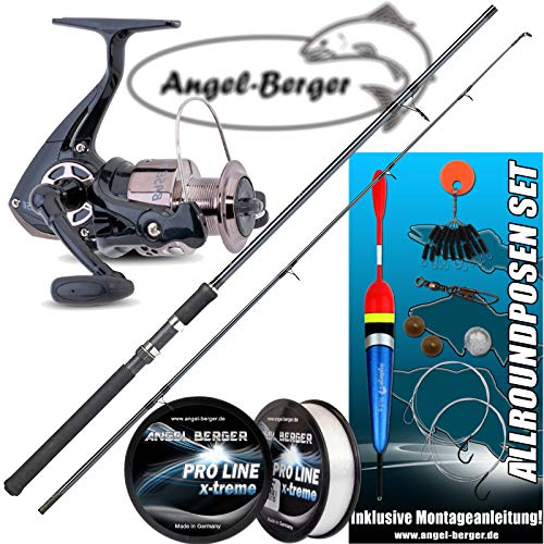 Angel-Berger Steck Angelset Rute Rolle mit Zubehör – Bild 3