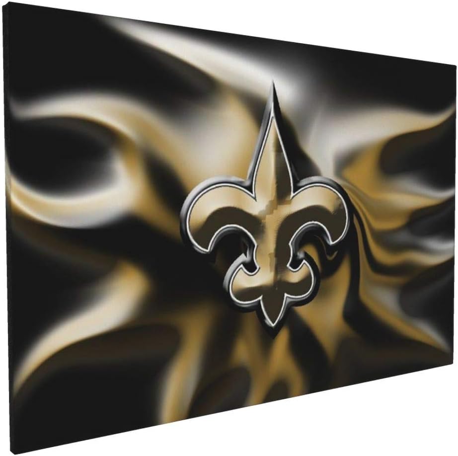 G-III Sports New Orleans Saints Wall Art for Living Room Canvas Wall Decor for Home Canvas Print for Bedroom Decor Cartoon Kitchen Office Hang A Picture 16x24in
