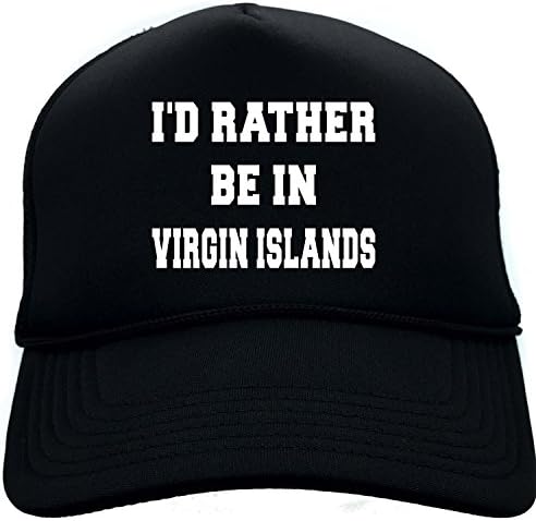 Fitch Forster Adult ID Rather BE in Virgin Islands Funny Adjustable Trucker Baseball Hat