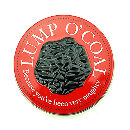 (2 Pack) Lump O Coal Tin Bubble Gum Candy Lump of Coal Shaped Gift Stuffer with 2 Gosu Toys Stickers