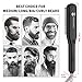 Beard Straightener, Heated Hair Straightening Comb, Electric Hair Straightener Hot Iron Brush for men and women, Dual Voltage/3 Temp Modes/Auto Shut-Off/LED Display/Portable
