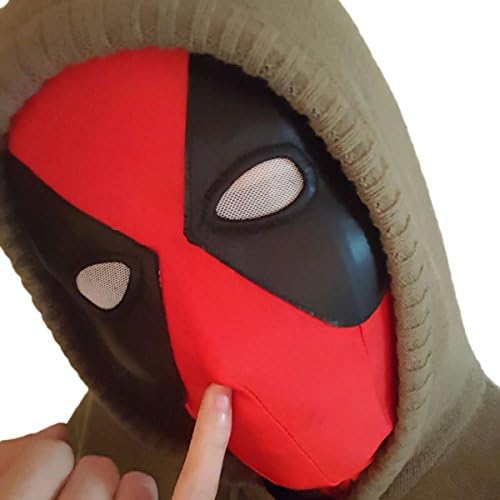 Duidress Full Face Halloween Deadpool Mask Head Latex Theater Prop Party Mask Christamas