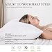 NTCOCO Pillow, Shredded Memory Foam Bed Pillows for Sleeping, with Washable Removable Bamboo Cooling Hypoallergenic Sleep Pillow for Back and Side Sleeper (White, Queen (1-Pack))