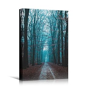 signwin Canvas Wall Art Fall Forest Pathway Cool...