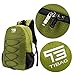 25L TIBAG Water Resistant Lightweight Packable Folding Foldable Daypack Backpack (ARMY GREEN)