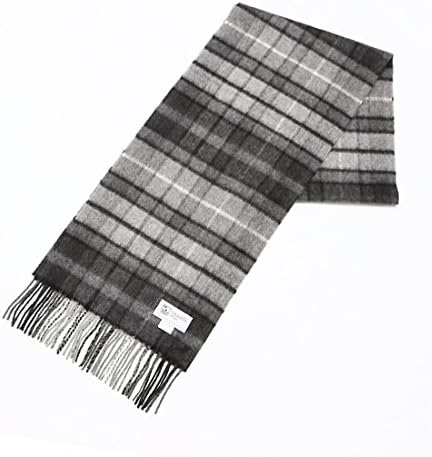 Amazon Co Jp Johnstons ジョンストンズ マフラー ストール カシミヤ100 チェック グレー ブラック系 Greybuchanan 15aw Wa Ku0578 服 ファッション小物