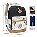 Leaper Girls Cute Backpack for School Laptop Backpack Canvas Travel Backpack for Women Kids Backpack College Kawaii Bookbag School Bags Floral Black