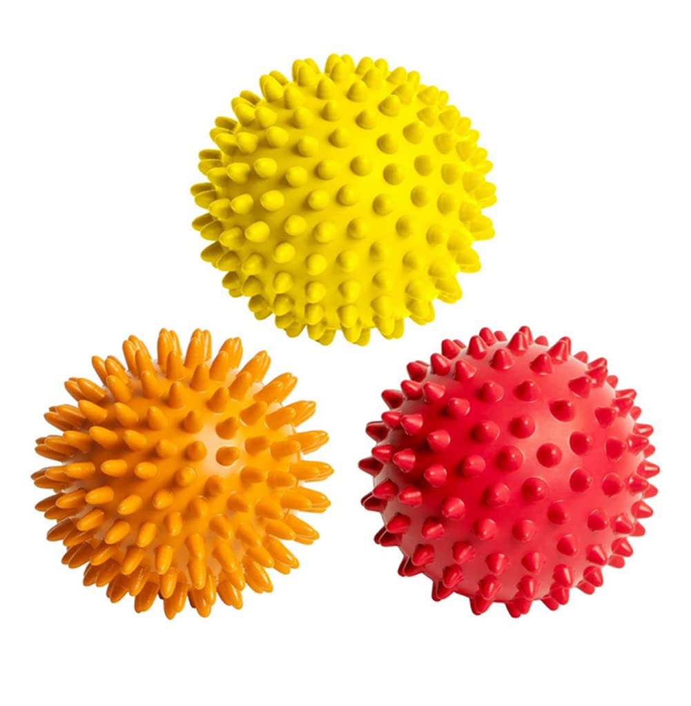 ericotry 3Pcs Spiky Massage Balls Foot Massage Rollers Ball Massagers for Muscle Recovery (Color Random)