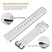 Fullmosa 12 Colors for Quick Release Leather Watch Band, Uli Genuine Leather Watch Strap 18mm White