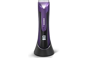 VINATO Electric Body Hair Trimmer - Manscape Ball Trimmer, Groin Hair Trimmer for Men, Waterproof Ball Shaver, USB Recharge Dock Replaceable Ceramic Blade, 90 Mins Battery Life