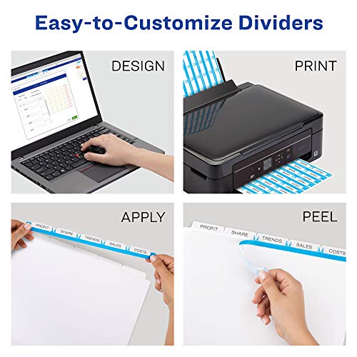 Avery 5 Tab ExtraWide Dividers for 3 Ring Binder, Perfect for Use with