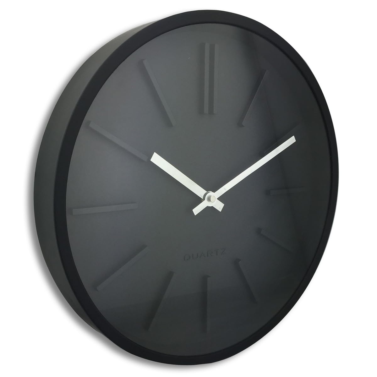 Orium 11045 Goma Silent Clock Diameter 35 cm, Plastic, Black, 35 x 4.8 x 35 cm