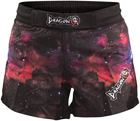 Dragon Do Women's MMA Shorts UFC, MMA, BJJ, Muay Thai, WOD, NOGI, Wrestling, Kickboxing, Boxing, Training X - Lightweight Microfiber Fabric and Special Design - Galaxy (Printed, Large)