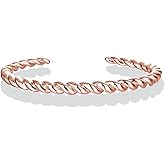 PAVOI Gold Plated Twisted Chunky Bangle Bracelet | 14K Gold Plated | Lightweight Everyday Jewelry