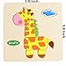 XADP 6 Sets Wooden Puzzles-Giraffe,Elepant,Rabbit,Tortoise,Crab and Fish Puzzles for Kids Toddlers Boys and Girls Age 3 4 5