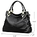 Jack&Chris Ladies Handbags and Purses Tote Bag for Women Leather Shoulder Bag, WB517 (Black)