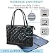 Laptop Bag, KEEPWE Womens Laptop Bag, 15-15.6 in Water Resistant Lightweight Nylon Laptop Tote Bag for Business, Work, Travel (Black)