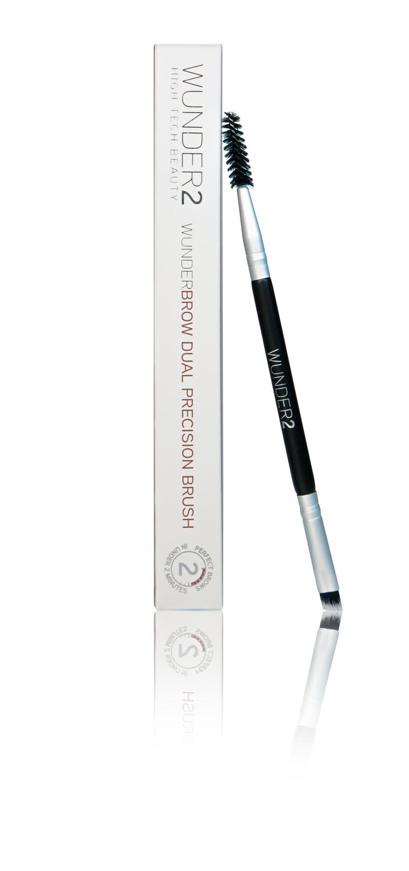 WUNDERBROW WUNDERBROW Makeup Brow Brush Professional Angled Tip Eyebrow Brush and Spoolie Brush For Eyebrow Gel Brow Tint