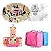 KevenAnna Hanging Men Toiletry Bag Portable Travel Toiletry Bag for Women Hanging Toiletry Kit Organizer for Travel Accessories and Toiletries (Pink)