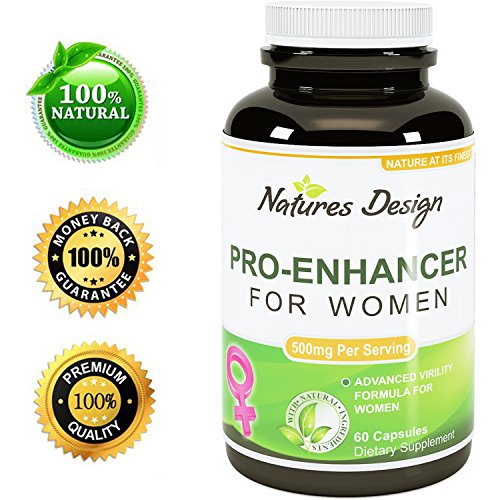 Female Enhancement Supplement - Natural Horny Goat Weed Extract for Women with Pure Maca Root Powder Ginseng Tongkat Ali and Saw Palmetto - Boost Drive Energy and Stamina Fast - By Natures Design