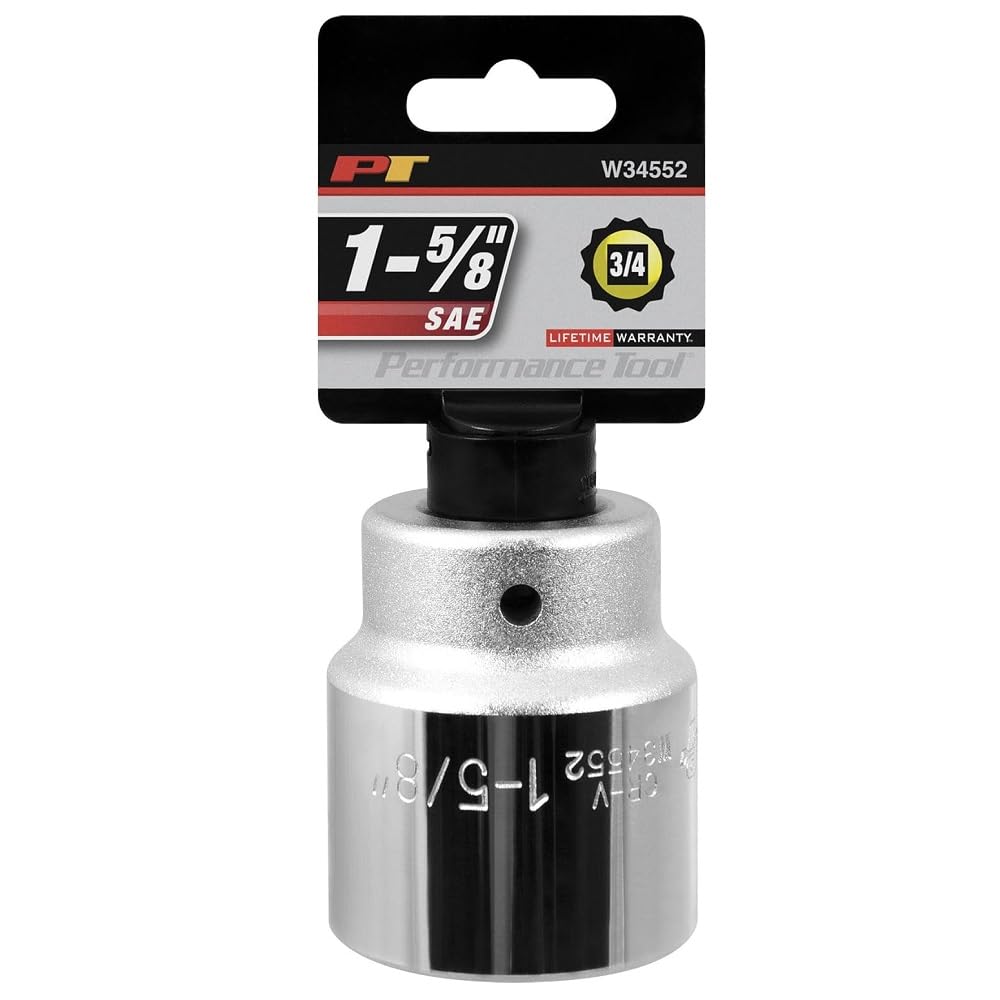 Performance Tool W34552 3/4-Inch Drive 12-Point SAE Standard Socket, 1-5/8-Inch — image 1