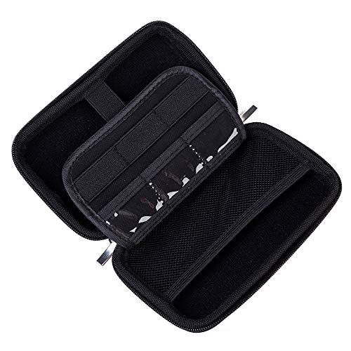 TSA Approved USB Flash Drive Memory Card Hard Drive Case Compact Travel Passport Hard Shell Carry On Portable Security Pack Secure Shockproof Electronic Accessories Organizer Holder Bag Black - Thumbnail 4
