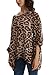 AM CLOTHES Womens Off Shoulder Batwing Sleeve Semi Sheer Tops Blouse One Size Leopard