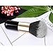 Luxspire Powder Makeup Brush, Flat Kabuki Brush, Single Large Makeup Brush Soft Face Mineral Powder Foundation Brush Blush Brush for Blending Makeup, Black & Gold