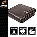 16' x 20' Super Heavy Duty 16 Mil Brown Poly Tarp Cover - Thick Waterproof, UV Resistant, Rip and Tear Proof Tarpaulin with Grommets and Reinforced Edges - by Xpose Safety