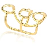 ARTISANJEWELS 14K Gold Plated Triple Huggie Earrings Jewelry, Claw Ear Cuff Earring, Handmade Bohemian Designer Earring, Jewelry Gift for Women