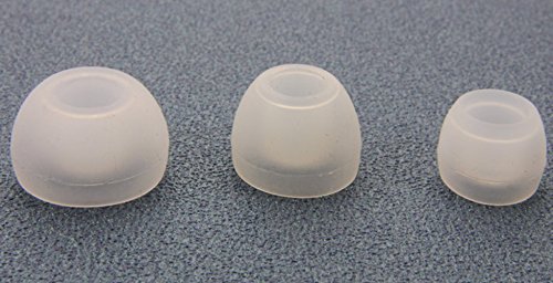 Lsgoodcare 3 Sizes (Small/Medium/Large) Clear Silicone Earphone Ear Bud Tips Cushions Replacement Ear pads Covers For Phone Headphone MP3/Mp4/Notebook/TV/DVD /Radio ect, Pack of 60