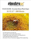 Finestra Value Gloss - Glossy Everyday Photo Paper, 8.5 X 11 Inches (200 Sheets)