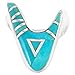 Turquoise Ring in Sterling Silver 925 & Genuine Turquoise Size 6 to 11