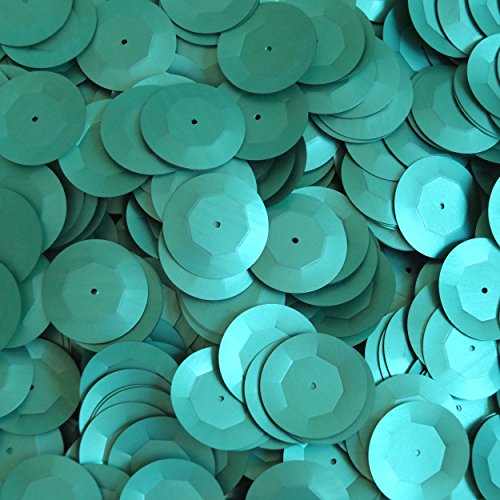 20mm Cup Round Sequins Light Green Matte Silk Frost. Made in USA