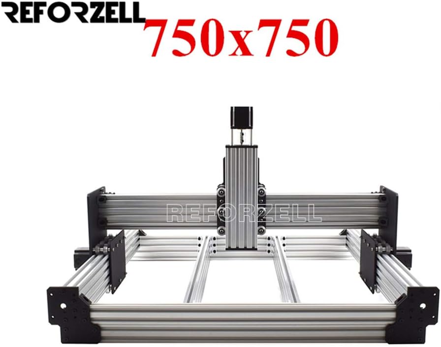 Screw Driven WorkBee CNC Router mechanical kit DIY CNC Engraving Machine CNC Milling Machine Carving Machine Tool (750mmx750mm, Sliver-1.26N.m Motors)