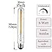 Klarlight Dimmable 6 Watt LED T10 Tubular Light Bulb 60 Watt Incandescent Equivalent E26 Edison Vintage Filament Tube Lamp, Daylight 6000K Medium Base Clear Glass Bulb (3-Pack)