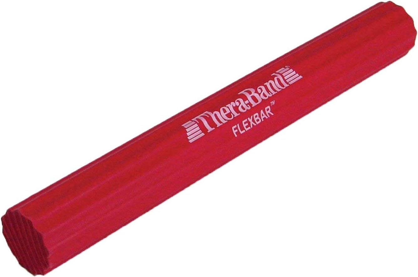 TheraBand FlexBar, Tennis Elbow Therapy Bar, Relieve Tendonitis Pain & Improve Grip Strength, Resistance Bar for Golfers Elbow & Tendinitis, Red, Light, Beginner: Sports & Outdoors