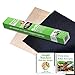 ekSel Grill Oven BBQ Mats & Baking Sheet Cooking Liner Woven Fiberglass Reusable Non Stick 1 Black & 1 Beige; Set of 2
