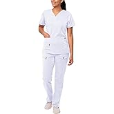 Adar Pro Breakthrough Plus Scrub Set for Women - Enhanced V-Neck Top & Multi Pocket Pants