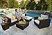 Keter 236843 Salta Outdoor Coffee Table, Brown