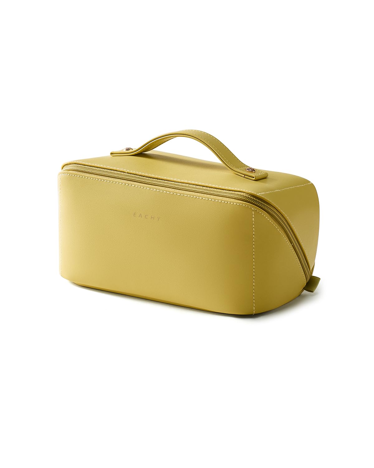 Photo 1 of EACHY Travel Makeup Bag,Large Capacity Cosmetic Bags for Women,Portable Pouch Open Flat Toiletry Bag Make up Organizer with Divider and Handle