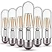 Dimmable T10 LED Bulbs,Tubular Edison Style LED Filament Bulb,4W T10 Vintage Led Light Bulb, E26 Medium Base, 2700K Warm White,400Lm,Clear Glass Cover, 6Pack