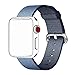 Tentan Woven Nylon Strap Replacement Nylon Band for Apple Watch Band (42mm Navy/Tahoe Blue)