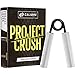 Grip Strengthener, Project Crush by Calibre Fitness - Hybrid Hand Exerciser with Steel and Rubber Foam Grips - Bonus: Workout Guide - Increase Finger Strength for Bigger Lifts & Better Pull Ups - Crossfitters, Body Builders, Climbers - Guaranteed!