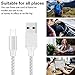 iPhone Charger, MFi Certified iPhone Cable 5 Pack [3/3/6/6/10FT] Extra Long Nylon Braided USB Charging&Syncing Cord Compatible with iPhone Xs Max/XS/XR/7/7Plus/X/8/8Plus/6S/6S Plus/SE (Silver&White)