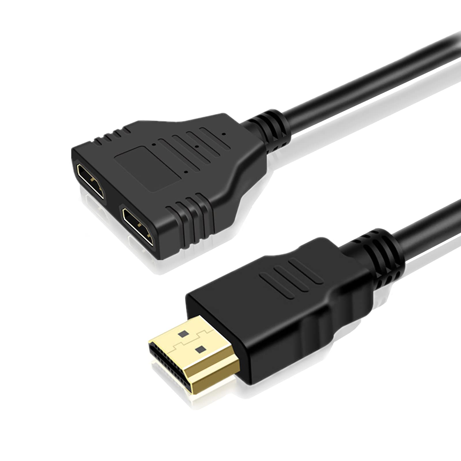 1080P HDMI Cable Splitter Male to Dual HDMI Female 1 to 2 Way Splitter Cable Adapter Converter for DVD Players HDTV LCD Monitor