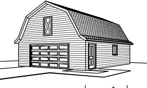 Barn Style Roof Garage Plans 28 By 32 Two Car Single Story