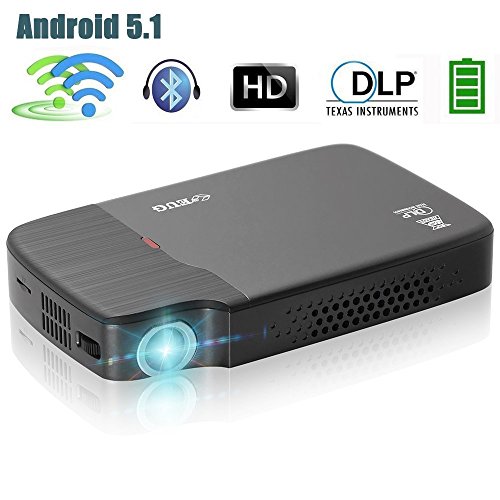 Portable Video Projector-Full HD 1080p Support Multimedia HDMI LCD Home Projector Mini bulit-in battery portable projector for TV MacBook PC Laptop DVD Player PS4 Xbox Games