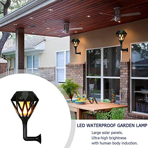 WinnerEco Solar Powered Flame Lamps Waterproof 96LEDs for Yard Lawn Garden Decoration