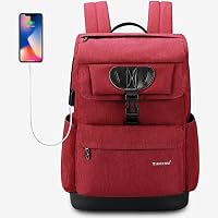 LAPACKER Lightweight Slim Business Laptops Backpacks for Men Fits Up to 15.6-Inch Computers Backpacks for College (2.Red)
